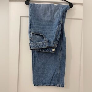 H&M high rise baggy wide leg denim jeans